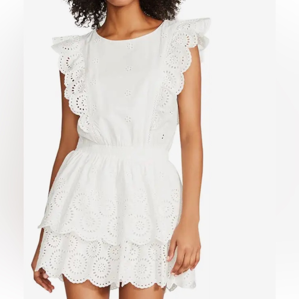 Steve Madden Eyelet Ruffle-Trim Dress
Size: Small